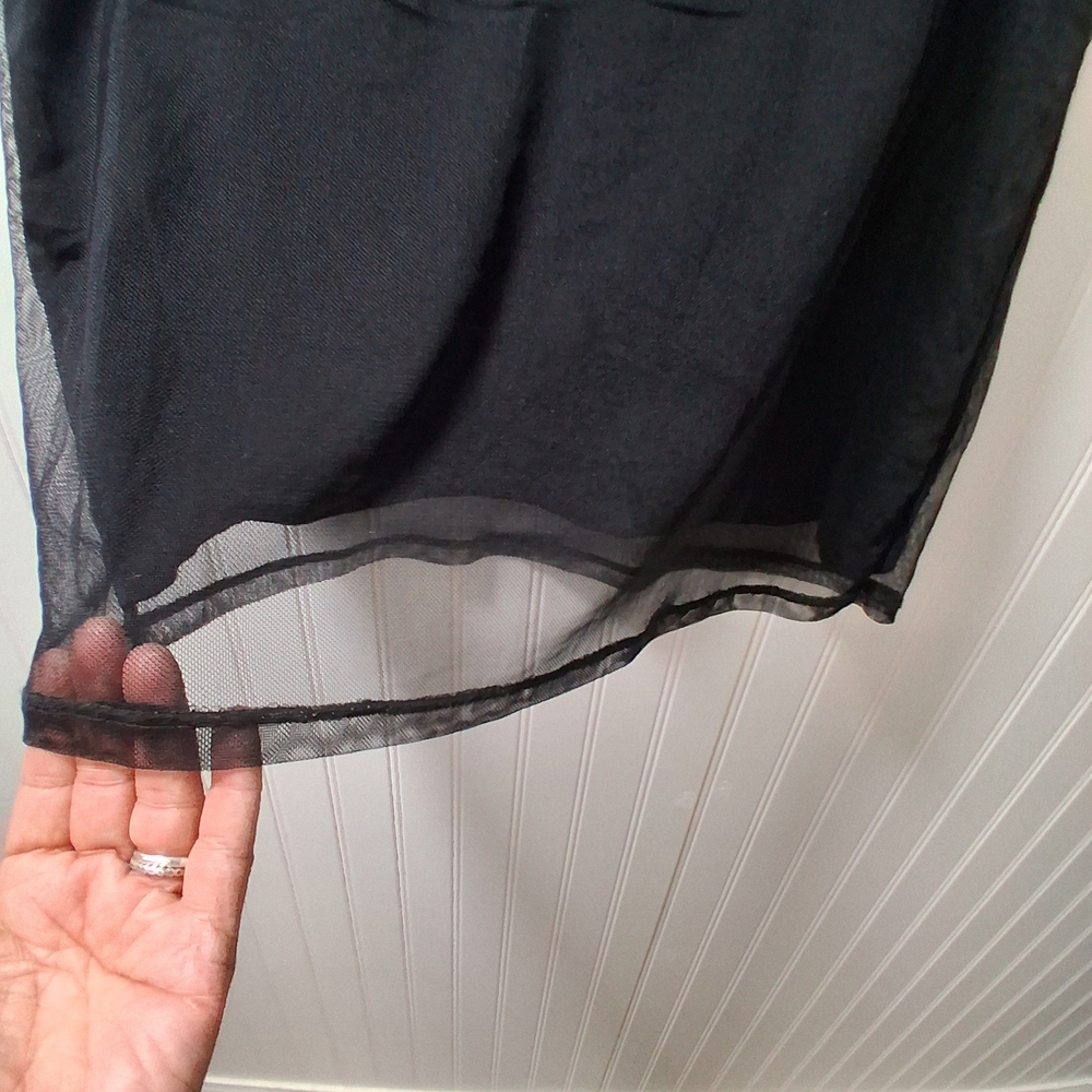 Floral Embroidered Black Top - Picture 7 of 16